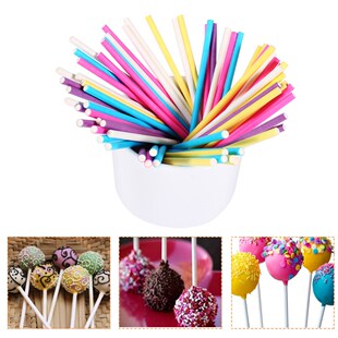100pcs Lollipop Sticks Cake Pop Food-Grade Pastry Tools Loll