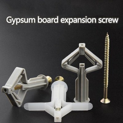 60 Set Expansion Drywall Anchor Kit Gypsum Board Wall Self-t