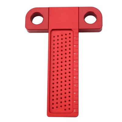 Scribing Gauge Aluminum Alloy T-Type Hole Measuring Ruler Wo