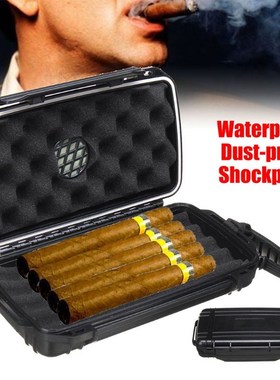 Portable Cigar Plastic Travel Humidor Case Waterproof Dustpr
