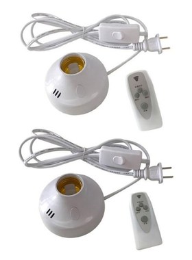 EU/US Plug E27 Socket LED Lamp Holder with Timed Wireless Re