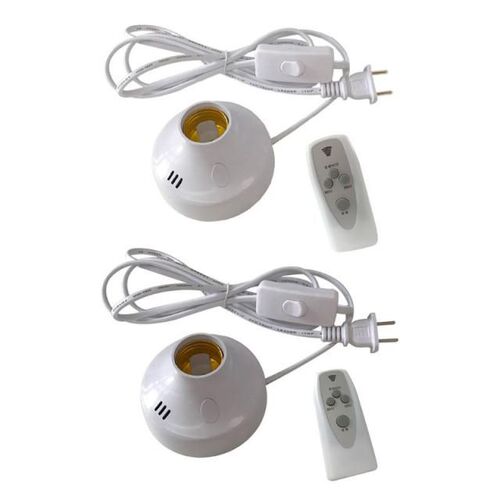 EU/US Plug E27 Socket LED Lamp Holder with Timed Wireless Re