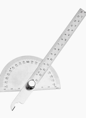 0-180 Degree Angle Ruler Round Head Rotary Protractor Adjust