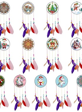 5D DIY Diamond Painting Acrylic Lucky Wind Chime Hanging Pen
