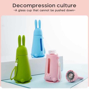 Tumbler Cup Water Bottle Portable Transparent Bottle Fruit J