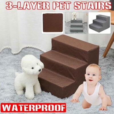 3-Layer Pet Stairs Detachable Pet Bed  Dog Ramp Non-Skid