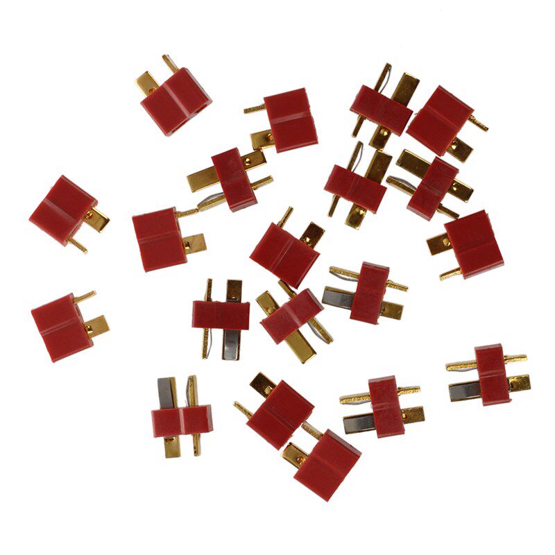 10 pair deans anti-skid connector t plug male female for rc