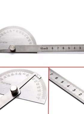 1pc 180 Degree Protractor Angle Ruler Stainless Steel Measur