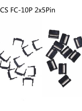 New 10PCS FC-10P 2x5Pin Dual Row Pitch 2.54mm IDC Socket Con