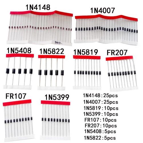 8Values=100Pcs,Fast Switching Schottky Diode kit set 1N4148