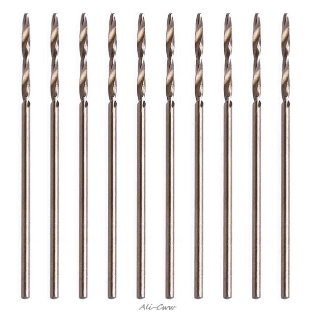 New 10Pcs 1mm M35 Triangle Shank HSS-Co Cobalt Twist Drill S