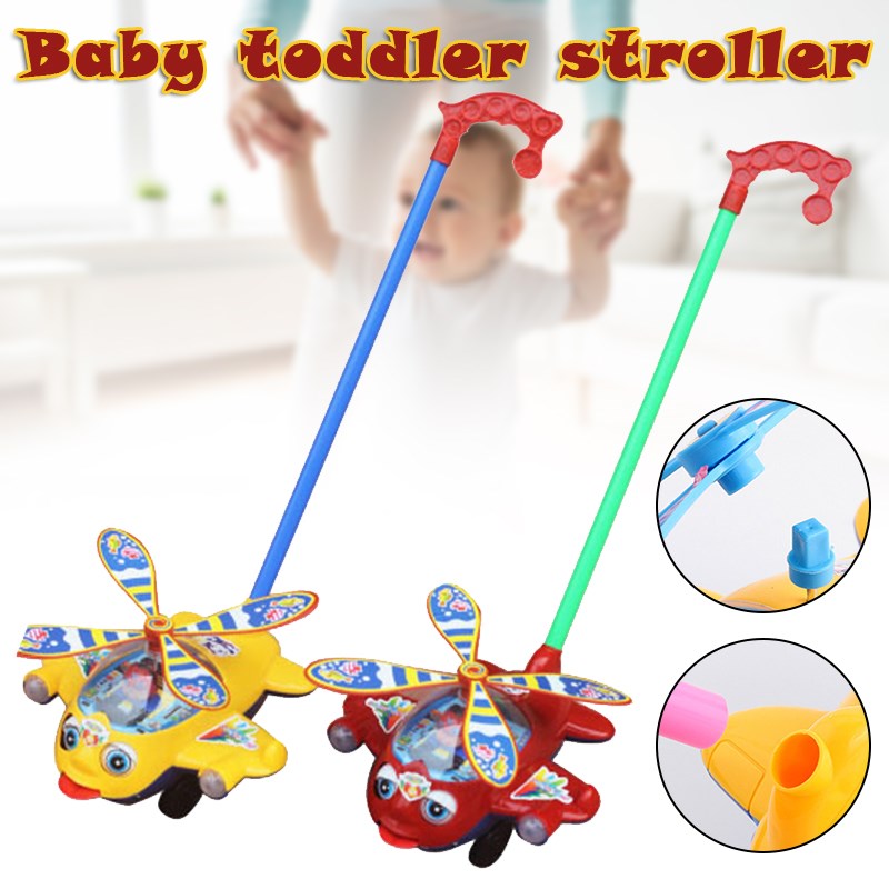 Push Plane Toy Plastic Push Cart for Baby Toddler Learning W