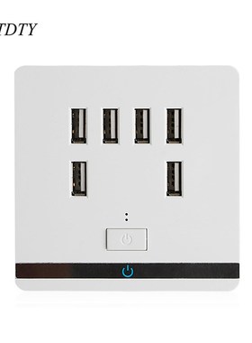 3.4A 6 Port USB Wall socket Outlet Charger Power Socket Rece