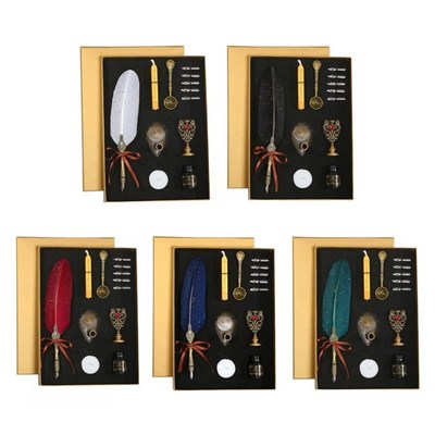 1 Set English Calligraphy Feather Dip Pen Writing Stationery