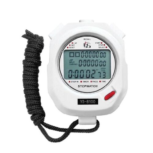 Three Rows of 100 Stopwatch Timers Track and Field Training