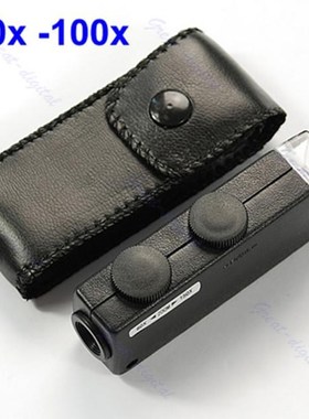 Portable Mini Handheld 60x-100x Pocket Microscope Magnifer