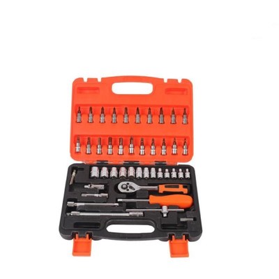 53pcs Automobile Motorcycle Car Repair Tool Box 46 pcs Preci