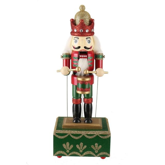 32CM Merry Christmas Wooden Nutcracker Soldier Handcraft Pup