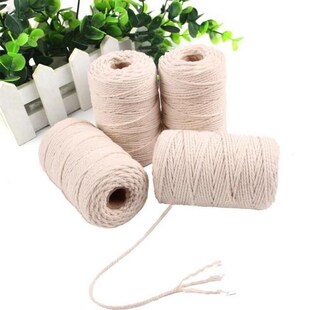 2/3/ 4/5mm Macrame Rope Twisted String Cotton Cord For Handm
