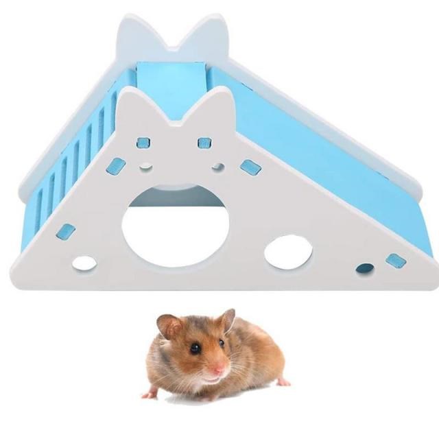 Hamster Toys Wooden Hamster House With Ladder Slide Small An