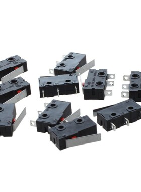 10 Pcs AC 125V 5A SPDT 1NC Short Straight Hinge Lever Mi