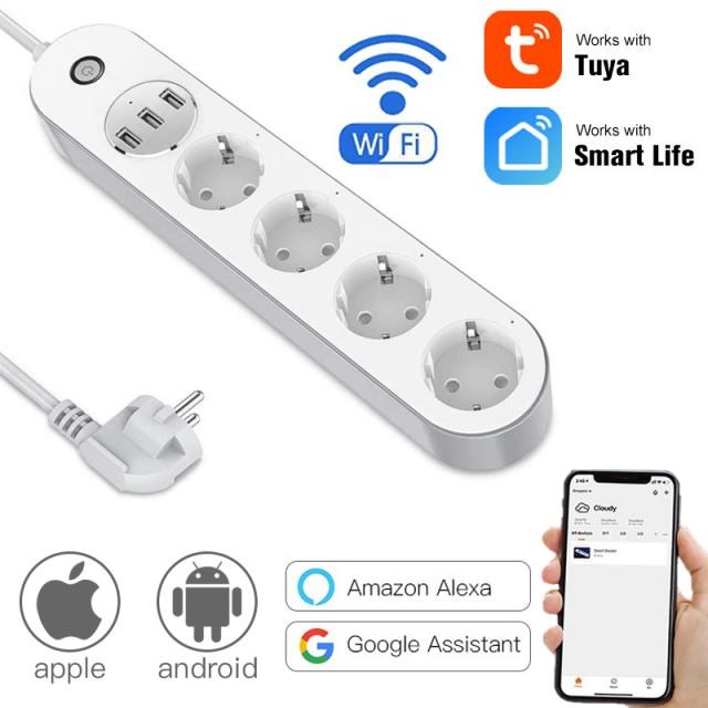 WiFi Smart Power Strip Surge Protector With 4 Smart Plugs 3