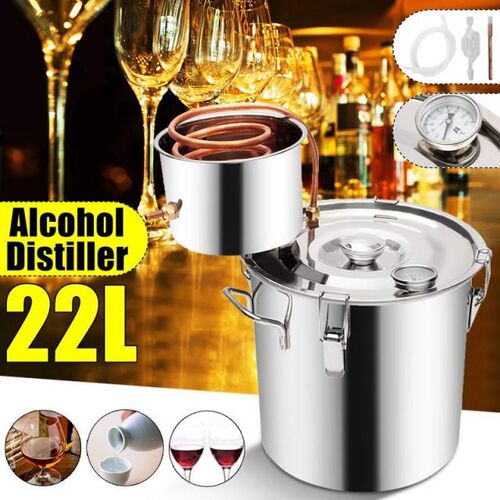 20L Distiller Moonshine Copper Stainless Steel Boiler Home A