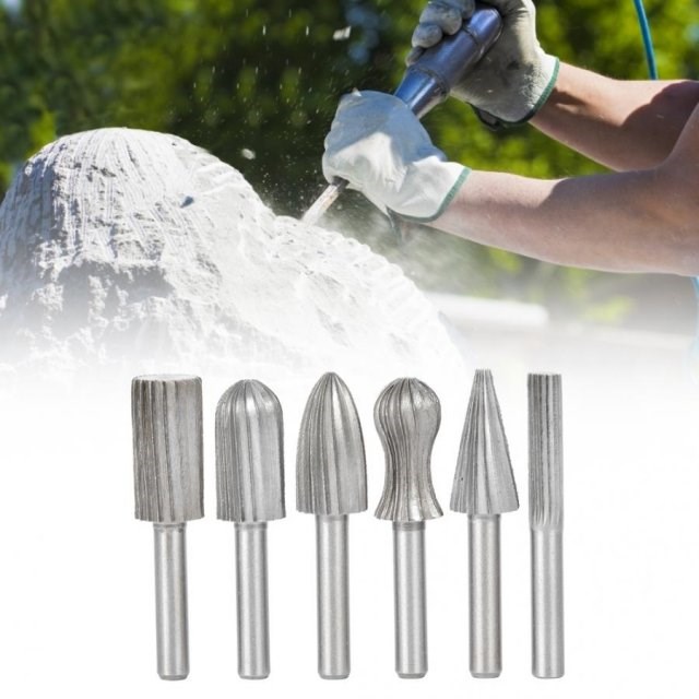 6pcs Rotate Grinding File Bearing Steel Rotating Drilling Fi