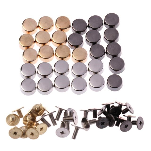 10sets DIY Leather Buttons Screw Wear Protection Bag Bottom