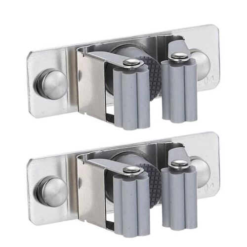 2Pcs Broom Mop Holder Wall Mounted Broom Rack No Drilling St