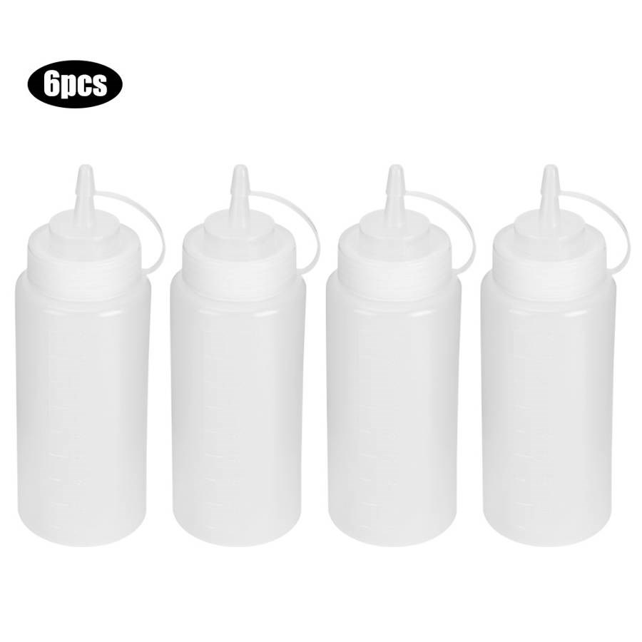 Dessert Tools 6Pcs 480ml Tomato Sauce Squeeze Bottle Salad D