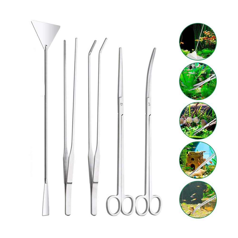 Complete Aquarium Terrarium Set Plant Tweezers Gravel Scisso