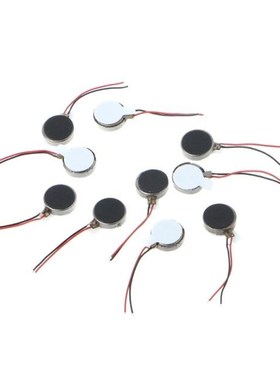 10Pcs DC 3V 70mA 12000+/-2500RPM Phone Coin Flat Vibrating V