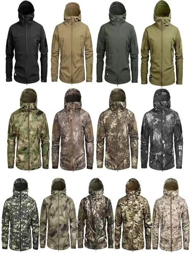 Multifunctional raincoat men's military camouflage wool jack