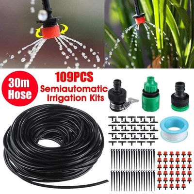 30M DIY Drip Irrigation System Automatic Watering Garden Irr