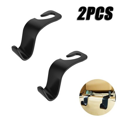 2pcs Car Seat Back Hooks Hanger Organizer Universal Headrest