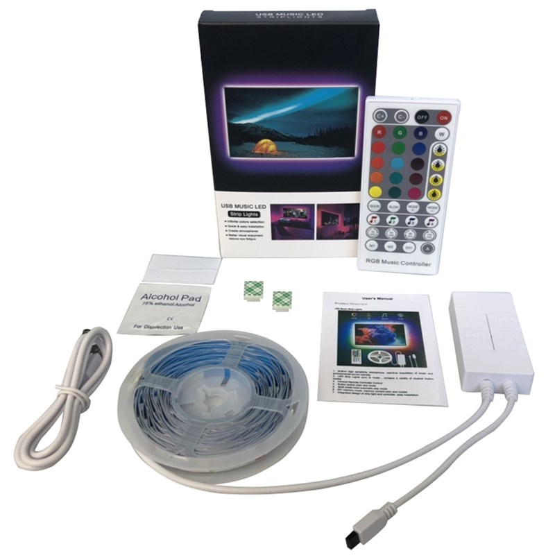 LED Strip 5M, RGB LED Strip with IR Remote Control, TV Backl