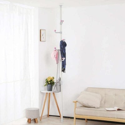 4-Tier Standing Clothes Coat Hanger Organizer Adjustable Lau