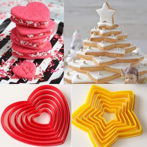 3D DIY Heart Mold Cookies Baking Tool Cake Cutter Kitchen Ch