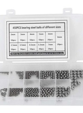 450Pcs Bearing Steel Balls Classification Kit High Hardness