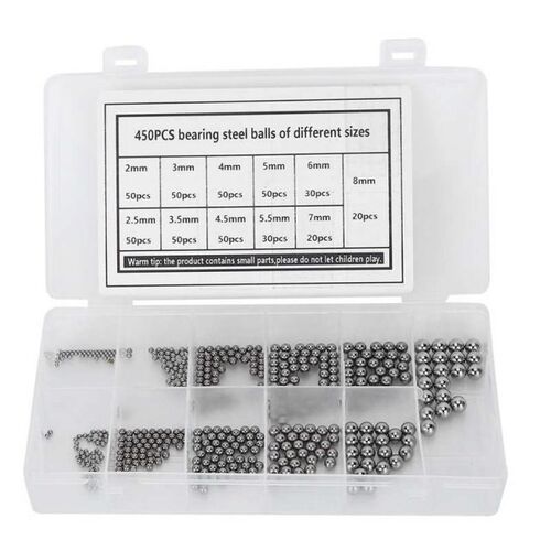 450Pcs Bearing Steel Balls Classification Kit High Hardness