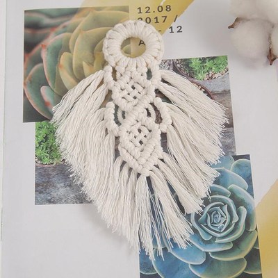 1pc Macrame Door Handle Swing Rope 17cm Wall Hanging Decorat