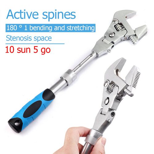 10 inch 5 in 1 Ratchet 180 Degrees Adjustable Wrench Torque