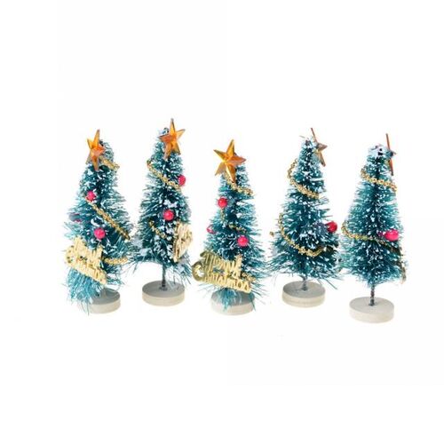5pcs Christmas Small Pine Trees Christmas Decoration mini Sn