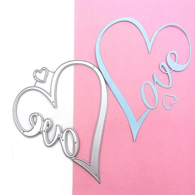 2021 new love metal cutting dies stencil die cut scrapbookin