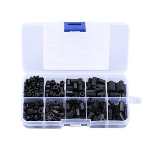300PCS Black M3 Nylon Standoff Spacers Male Female Screw Hex
