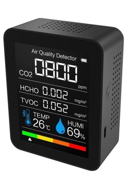 5 in1 CO2 Meter Carbon Dioxide Sensor Air Quality Monitor An