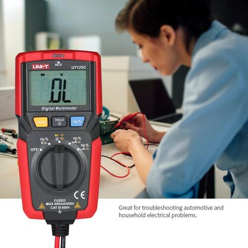 UT125C Mini LCD Digital Multimeter AC Voltage Current Meter