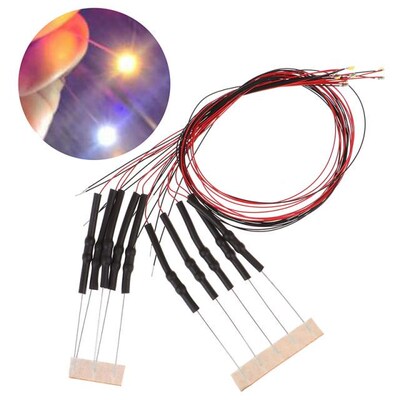 10Pcs 20cm T0603wm Pre-soldered Micro 0.1mm Copper Wired Whi