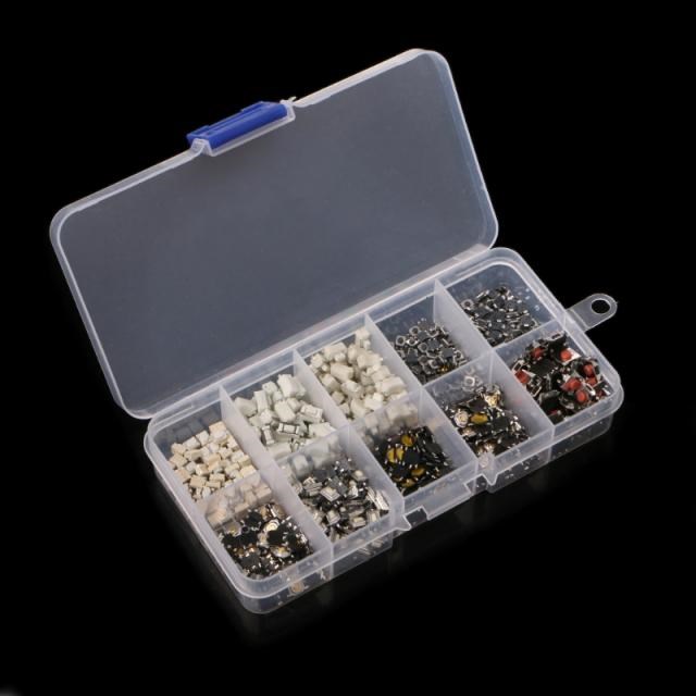 500 Pcs 10 Value Momentary Tactile Push Button Switch Mini